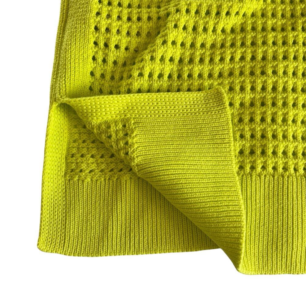 Varley Darin Longline Knit Tank Sweater Vest Top Neon Green Women’s Large NWT - Picture 8 of 8